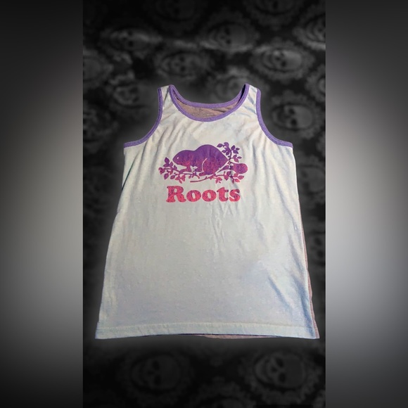 Roots tank top NWT activewear -casual wear with multicoloured logo on the front - Picture 1 of 4